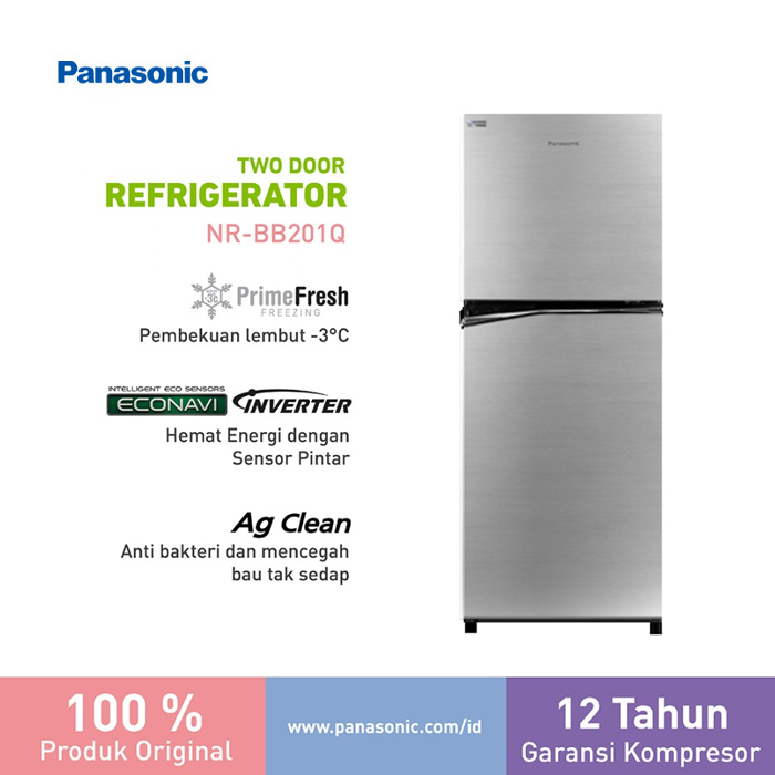 Panasonic Top Freezer 196 L - NR-BB201Q-S Silver